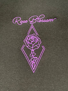 Purple Rose Blossom Embroidered Logo | Unisex Hoodie