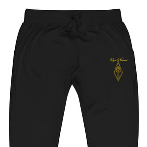 Gold Embroidered Rose Blossom Logo | Unisex Sweatpants